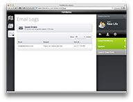 Screenshot of Faithmetrics Email Logs